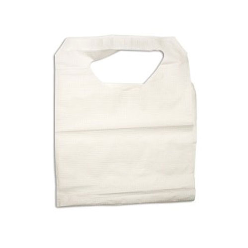 Disposable Polyethylene Bibs with Crumb Catch Pocket